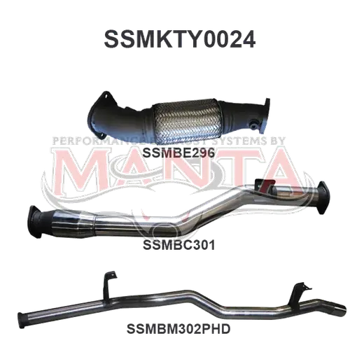 Toyota Landcruiser VDJ76 V8 Wagon 3in With Cat Rear WOM product image