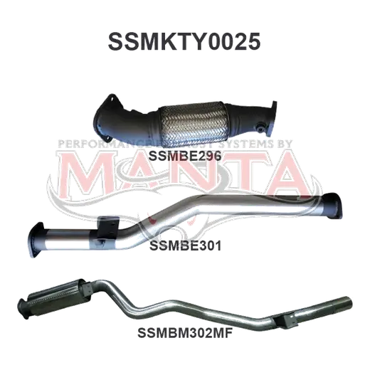 Toyota Landcruiser VDJ76 V8 Wagon 3in Without Cat, Rear Muffler product image