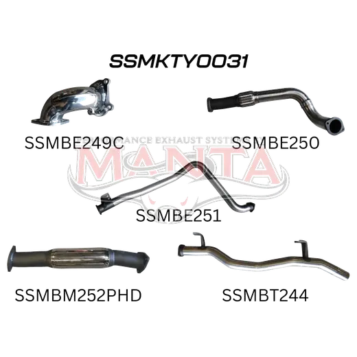 Toyota Landcruiser HDJ79 4.2L Ute 3in Turbo Back With Hotdog product image