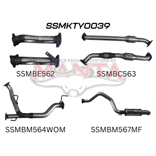 Toyota Landcruiser VDJ200 2 1/2Dual Cats - 3 Rear Muffler & Dump product image