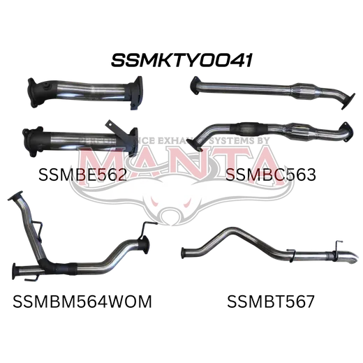 Toyota Landcruiser VDJ200 2.5in With Cat NO Mufflers, Dump Tip product image