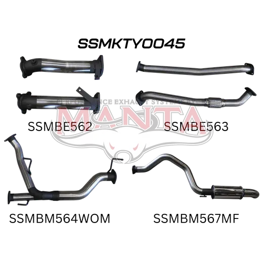Toyota Landcruiser VDJ200 2.5in NO Cat Muffler Rear, Dump Tip product image