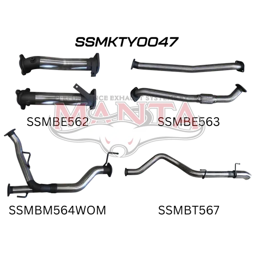 Toyota Landcruiser VDJ200 2.5in NO Cat NO Mufflers, Dump Tip product image