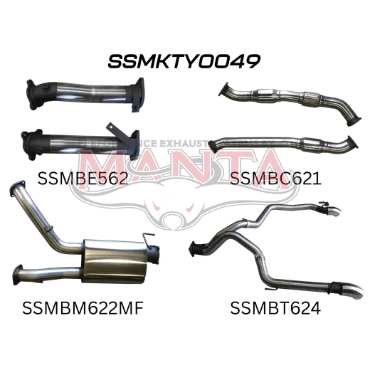 Toyota Landcruiser VDJ200 3in Dual With Cat & Muffler, Exit L & R product image