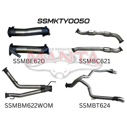 Toyota Landcruiser VDJ200 3in Dual With Cat, NO Muffler, Exit L & R product image