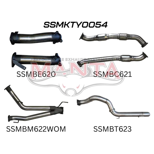 Toyota Landcruiser VDJ200 3in Dual With Cat, NO Muffler, 4in Exit product image