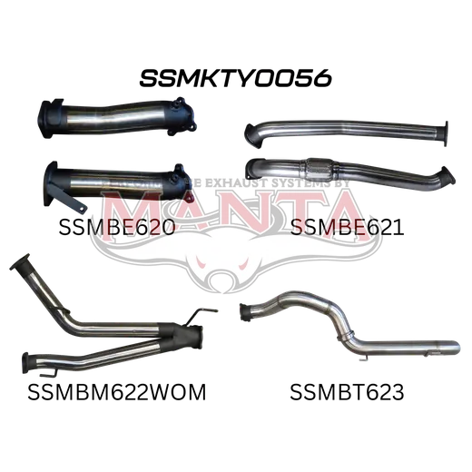 Toyota Landcruiser VDJ200 3in Dual NO Cat, NO Muffler, 4in Exit product image