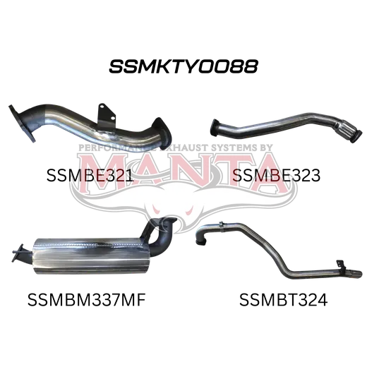 Toyota Landcruiser HZJ105 CT26 Turbo 3in Turbo Back with Muffler product image