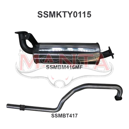 Toyota Landcruiser FZJ105 2.5in off Extractors Muffler/Tailpipe product image