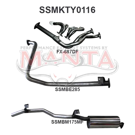 Toyota Landcruiser FZJ79 Extractors & 2.5in Full System product image