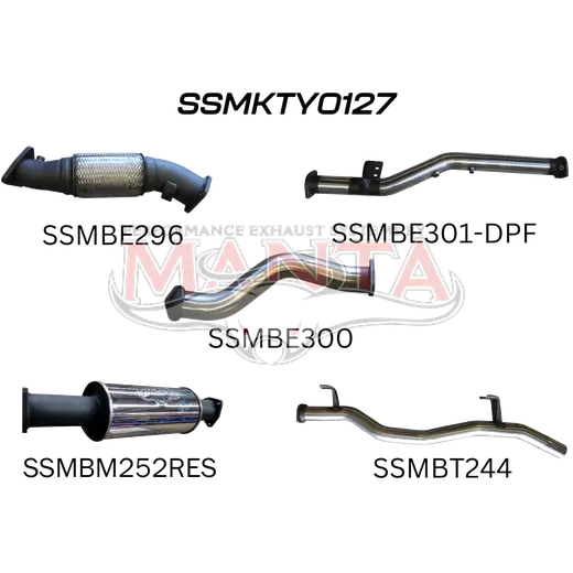 Toyota Landcruiser VDJ79 V8 Ute 3in NO Cat, With Muffler DPF product image