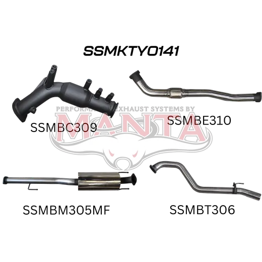 Toyota Hilux GUN126R 2.8L Turbo Back 3in Muffler With Cat product image