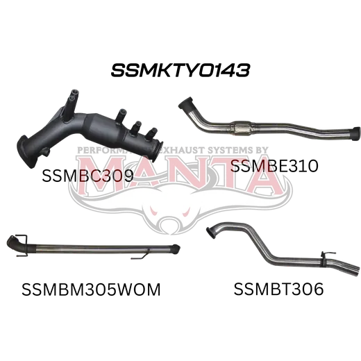 Toyota Hilux GUN126R 2.8L Turbo Back 3in WOM With Cat product image