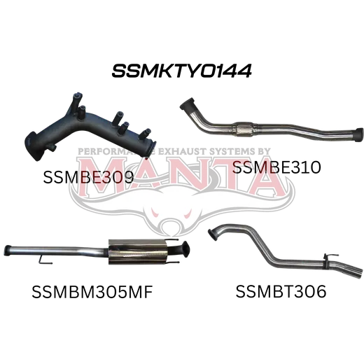 Toyota Hilux GUN126R 2.8L Turbo Back 3in Muffler NO Cat product image