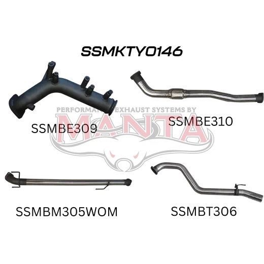 Toyota Hilux GUN126R 2.8L Turbo Back 3in WOM NO Cat product image