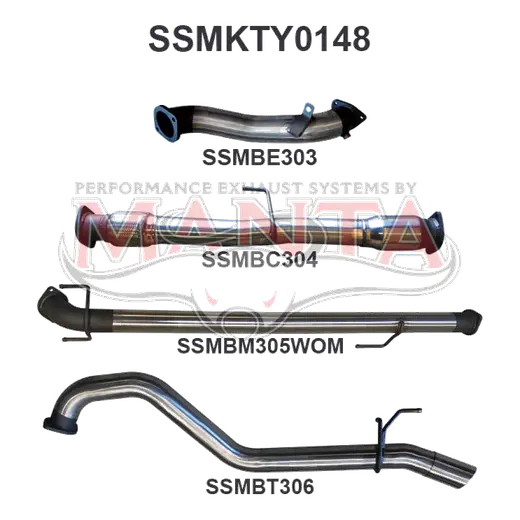 Toyota Hilux KUN26R 3.0L D4D 3in WOM With Cat product image