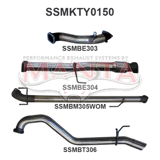 Toyota Hilux KUN26R 3.0L D4D 3in WOM Without Cat product image