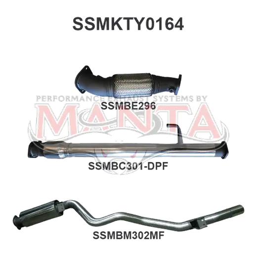 Toyota Landcruiser VDJ76 V8 Wagon 3in With Cat Rear Muffler DPF product image