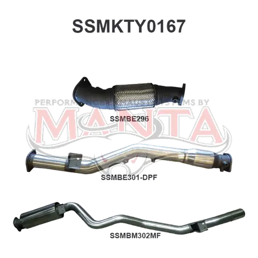 Toyota Landcruiser VDJ76 V8 Wagon 3in Without Cat Rear Muffler DPF product image