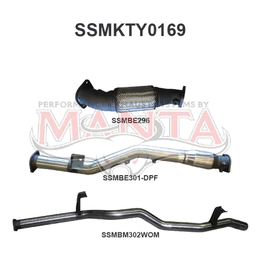 Toyota Landcruiser VDJ76 V8 Wagon 3in Without Cat, WOM DPF product image
