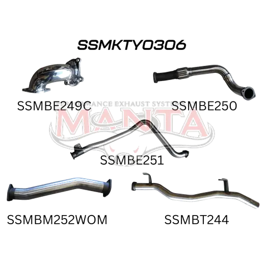 Toyota Landcruiser HDJ79 Ute 3 Turbo Back Without Muffler product image