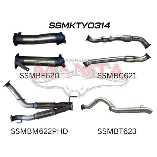 Toyota Hilux GUN126R 2.8L Turbo Back, 3in Without Sensor Ports, Without Cat & With Muffler product image
