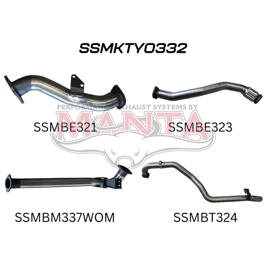 Toyota Landcruiser HZJ105 CT26 Turbo 3in Turbo Back without Muffler product image