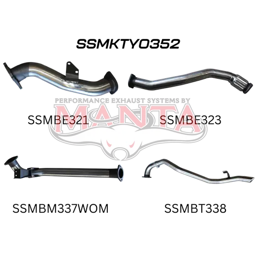 Toyota Landcruiser HZJ80 3IN TURBO BACK WITHOUT MUFFLER TO SUIT CT26 TURBO KIT product image