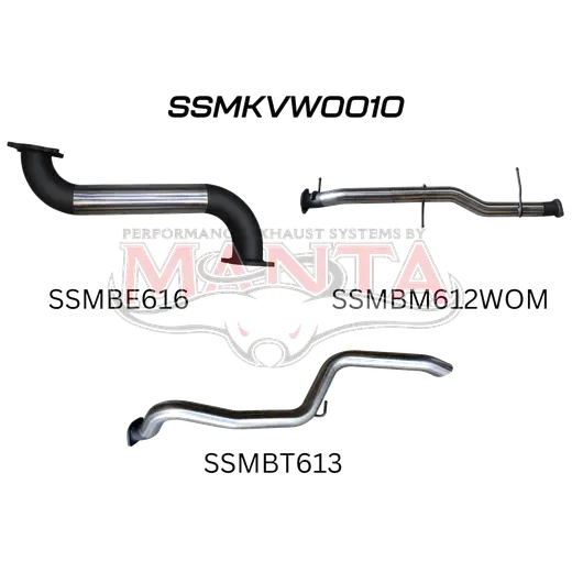 Volkswagen V6 Amarok 3in DPF BACK Extended Tailpipe product image