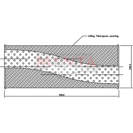 6" Round, 16" Long, 2 1/2" Offset/Offset - Megaflow product image