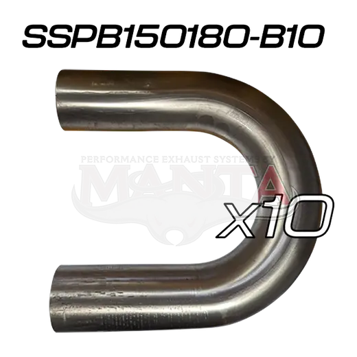 (Pack 10) 1 1/2in (38.1mm) 180deg Short Leg Precision 304g Stainless Mandrel Bend product image
