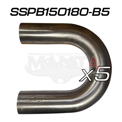 (Pack 5) 1 1/2in (38.1mm) 180deg Short Leg Precision 304g Stainless Mandrel Bend product image