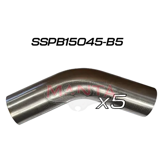 (Pack 5) 1 1/2in (38.1mm) 45deg Short Leg Precision 304g Stainless Mandrel Bend product image
