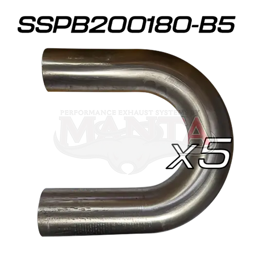 (Pack 5) 2in (50.8mm) 180deg Short Leg Precision 304g Stainless Mandrel Bend product image