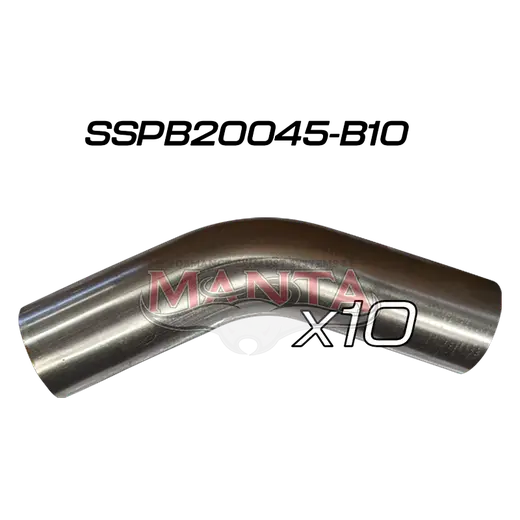 (Pack 10) 2in (50.8mm) 45deg Short Leg Precision 304g Stainless Mandrel Bend product image