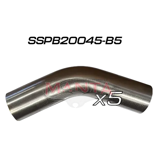 (Pack 5) 2in (50.8mm) 45deg Short Leg Precision 304g Stainless Mandrel Bend product image