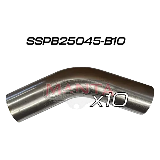 (Pack 10) 2 1/2in (63.5mm) 45deg Short Leg Precision 304g Stainless Mandrel Bend product image