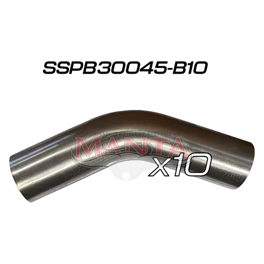 (Pack 10) 3in (76.2mm) 45deg Short Leg Precision 304g Stainless Mandrel Bend product image