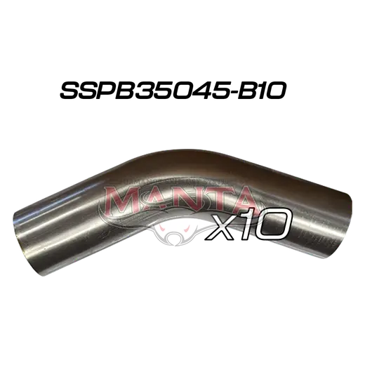 (Pack 10) 3 1/2in (88.9mm) 45deg Short Leg Precision 304g Stainless Mandrel Bend product image