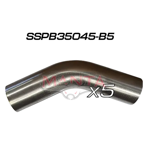 (Pack 5) 3 1/2in (88.9mm) 45deg Short Leg Precision 304g Stainless Mandrel Bend product image