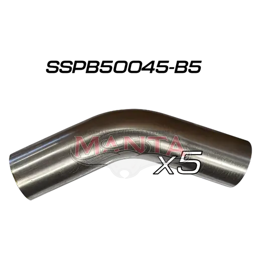 (Pack 5) 5in (127mm) 45deg Short Leg Precision 304g Stainless Mandrel Bend product image