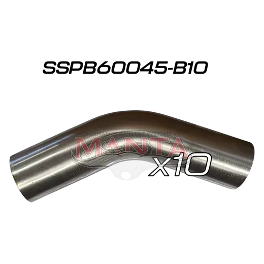 (Pack 10) 6in (152.4mm) 45deg Short Leg Precision 304g Stainless Mandrel Bend product image