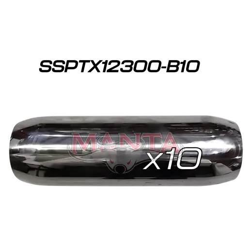 (Pack 10) 3in (76mm), 12in Long, Spigotless Perforated Hotdog Resonator, Stainless Steel product image