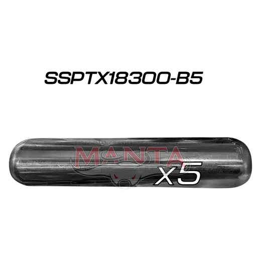 (Pack 5) 3in (76mm), 18in Long, Spigotless Perforated Hotdog Resonator, Stainless Steel product image