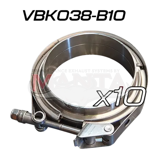 (Pack 10) V Band Kit Includes FLARES & Clamp 38.1mm (1.5in) product image