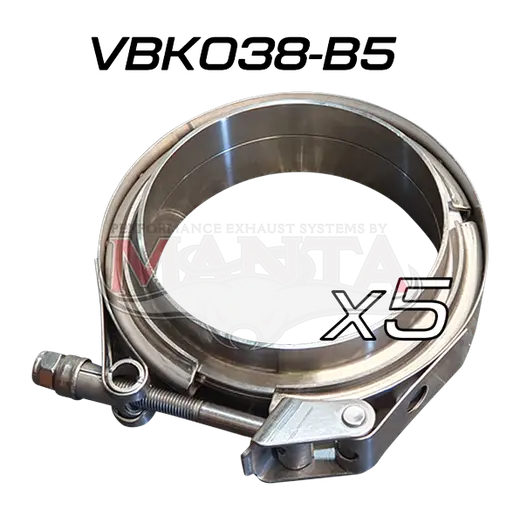 (Pack 5) V Band Kit Includes FLARES & Clamp 38.1mm (1.5in) product image