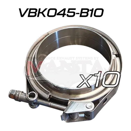 (Pack 10) V Band Kit Includes FLARES & Clamp 45mm (1.75in) product image