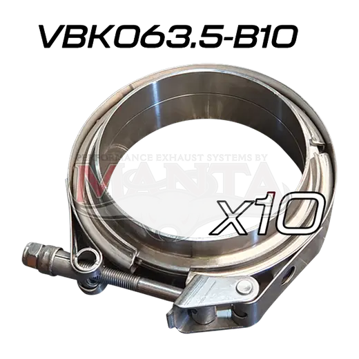 (Pack 10) V Band Kit Includes FLARES & Clamp 63.5mm (2 1/2in) product image