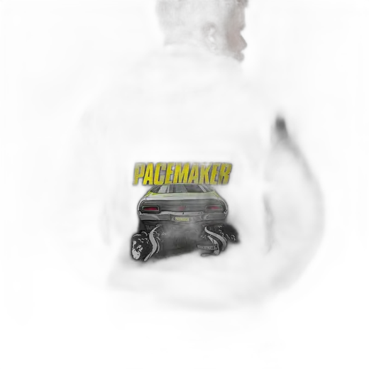 Black Pacemaker Hoodie featuring 1972 Ford Falcon XA GT 2 door hard top in Lime Green product image
