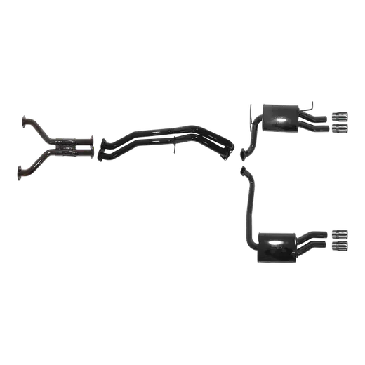 Ford Falcon GT FG 5.4L Boss Cat Back System - No Centre Muffler -  with Duel Rear Muffler and Quad Tip Outlet product image